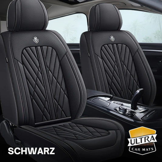 Premium Autositzbezug aus Leder - Schwarz