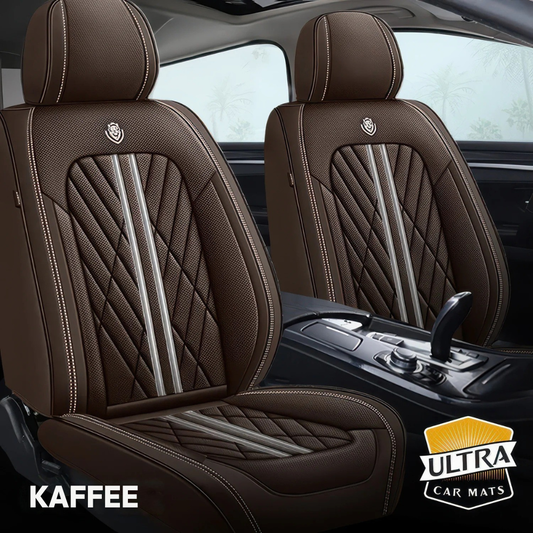 Premium Autositzbezug aus Leder - Kaffee