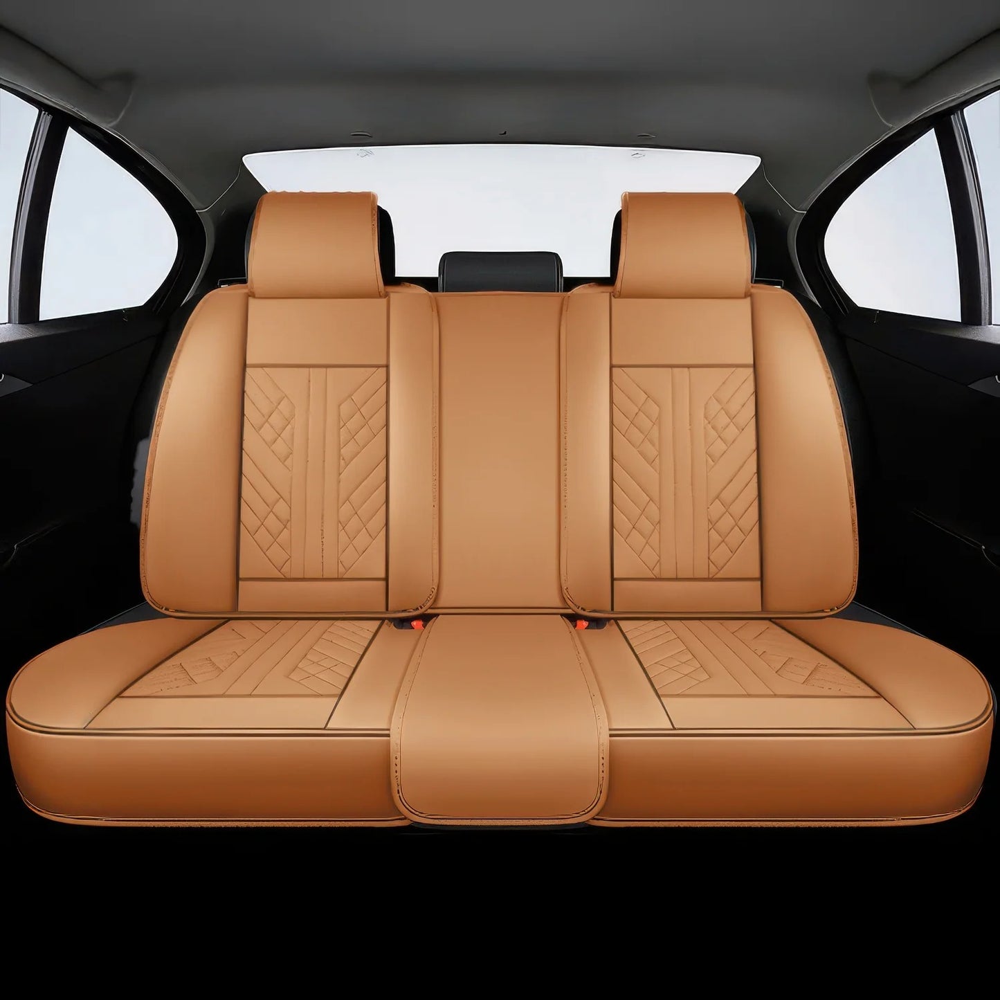 Premium Autositzbezug aus Leder - Braun