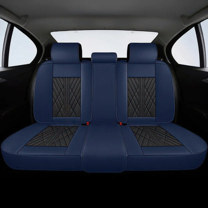 Premium Autositzbezug aus Leder - Schwarz/Navy